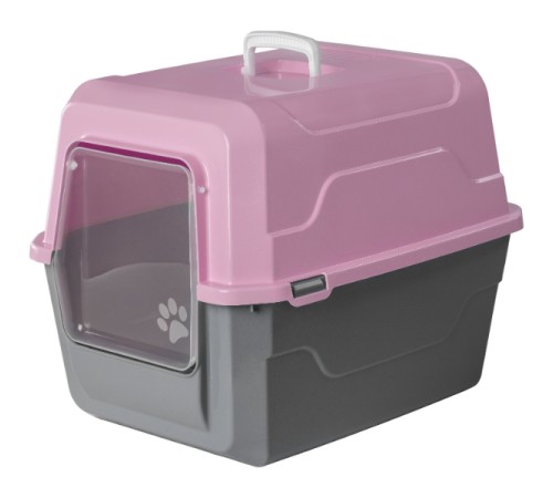 Mikopet Deluxe Pembe Kapalı Kedi Tuvaleti Mikopet Deluxe Pembe Kapalı Kedi Tuvaleti