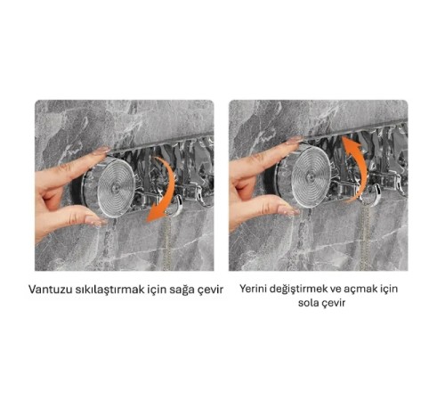Güçlü Lüks Vantuzlu Askılık Güçlü Lüks Vantuzlu Askılık