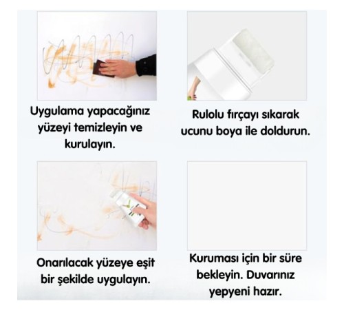 Küçük Duvar Tamir Rötuş Boyası Küçük Duvar Tamir Rötuş Boyası