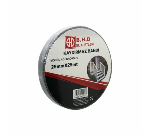 Kaydırmaz Siyah Bant 25 mm X 25 mt Kaydırmaz Siyah Bant 25 mm X 25 mt