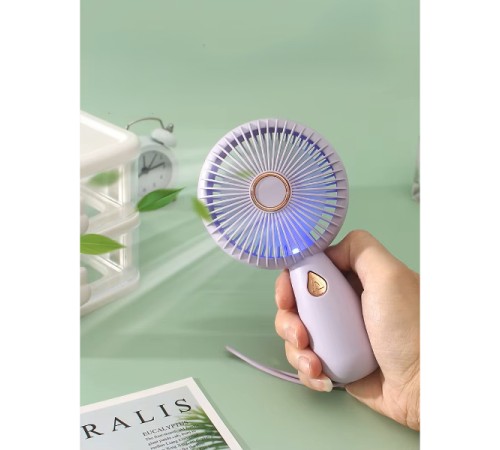 Minimalist Tasarım Işıklı Şarjlı El Fanı Minimalist Tasarım Işıklı Şarjlı El Fanı