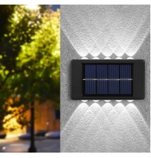 10 Ledli Solar Bahçe Dış Mekan Duvar Aydınlatması 2'li Set
