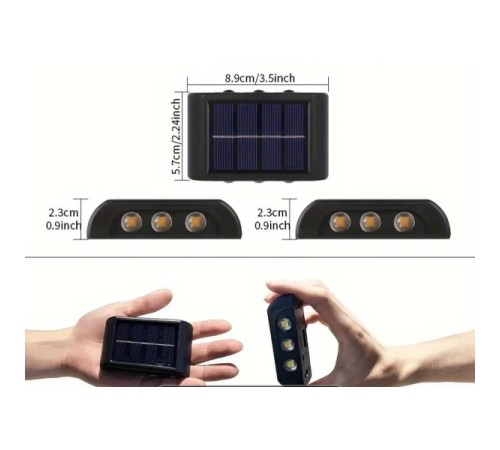 10 Ledli Solar Bahçe Dış Mekan Duvar Aydınlatması 2'li Set 10 Ledli Solar Bahçe Dış Mekan Duvar Aydınlatması 2'li Set