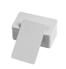 Boş Kelime Kartları 5x8 cm - 50 Adet Oval Kenarlı | Tabu & Not Kartları - Beyaz