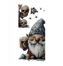 Gotik Cüce ve Kafatası Duvar Sticker Seti