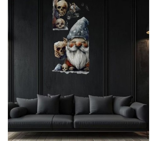 Gotik Cüce ve Kafatası Duvar Sticker Seti Gotik Cüce ve Kafatası Duvar Sticker Seti