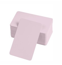 Boş Kelime Kartları 5x8 cm - 50 Adet Oval Kenarlı | Tabu & Not Kartları - Pembe