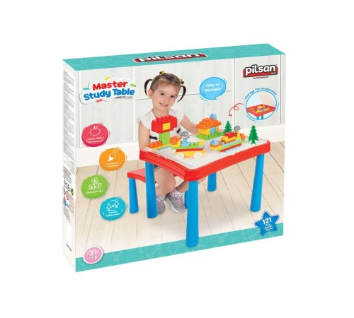 03 477 MASTER ÇALIŞMA MASASI KIRMIZI MAVİ