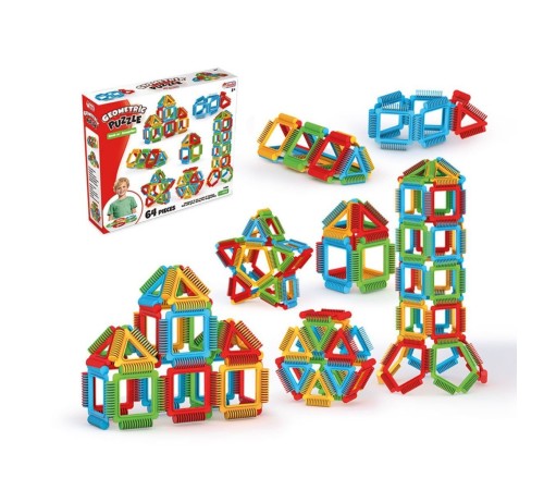 03896 Geometrik Puzzle 64 Parça -Dede 03896 Geometrik Puzzle 64 Parça -Dede