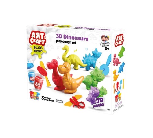 03995 Art Craft 3D Dinozorlar Hamur Set 168 Gr -Fentoys 03995 Art Craft 3D Dinozorlar Hamur Set 168 Gr -Fentoys
