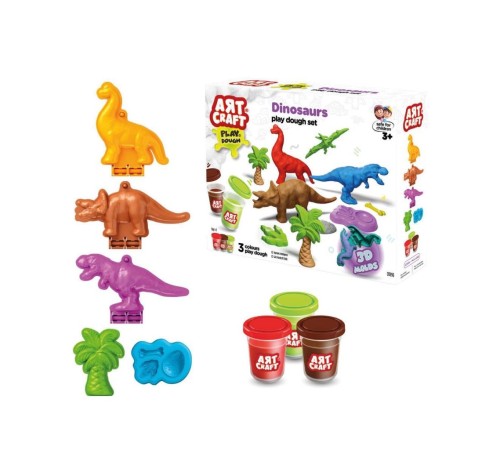03996 Art Craft Dinozorlar Hamur Set 168 Gr -Fentoys 03996 Art Craft Dinozorlar Hamur Set 168 Gr -Fentoys
