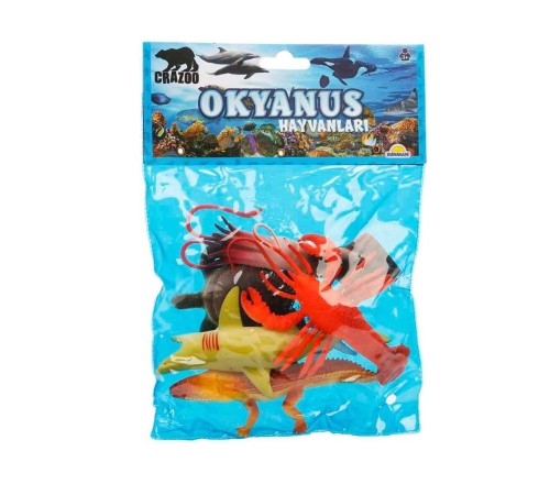 0709 Okyanus Hayvanları Poşetli Hayvan Oyun Seti Orta Boy 0709 Okyanus Hayvanları Poşetli Hayvan Oyun Seti Orta Boy