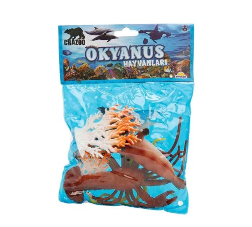 0709 Okyanus Hayvanları Poşetli Hayvan Oyun Seti Orta Boy 0709 Okyanus Hayvanları Poşetli Hayvan Oyun Seti Orta Boy