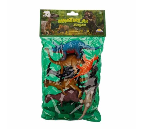 0714 Dinozorların Dünyası Poşetli 9'lu Hayvan Oyun Seti -Sunman 0714 Dinozorların Dünyası Poşetli 9'lu Hayvan Oyun Seti -Sunman