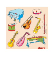 1004-CS Chiva, Müzik Aletleri Ahşap Puzzle