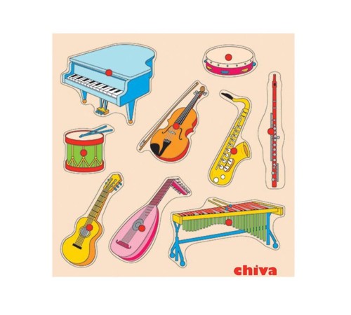 1004-CS Chiva, Müzik Aletleri Ahşap Puzzle