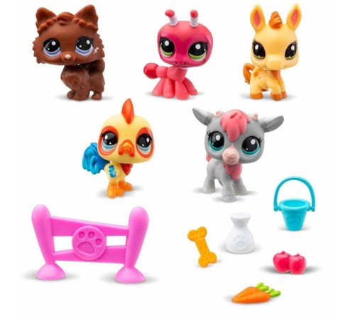 1005103 Littlest Pet Shop Minişler 5'li Figür Seti S1 Çiftlik Temalı -Sunman 1005103 Littlest Pet Shop Minişler 5'li Figür Seti S1 Çiftlik Temalı -Sunman