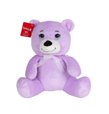 1022L  Göbekli Peluş Ayı 28 cm Lila -Selay Oyuncak
