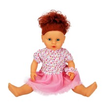 1060011 Lila Sesli Saçlı Et Bebek 60 cm