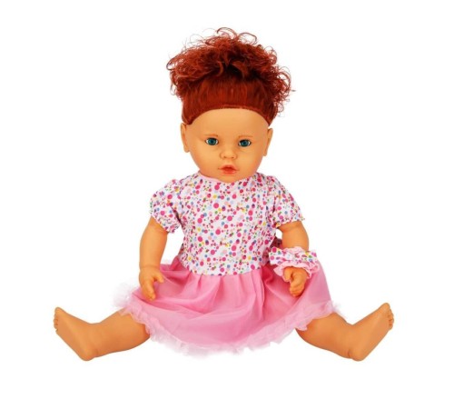 1060011 Lila Sesli Saçlı Et Bebek 60 cm