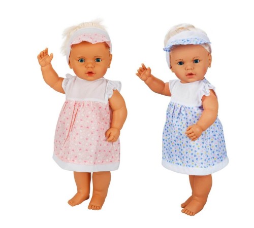 1060011 Lila Sesli Saçlı Et Bebek 60 cm