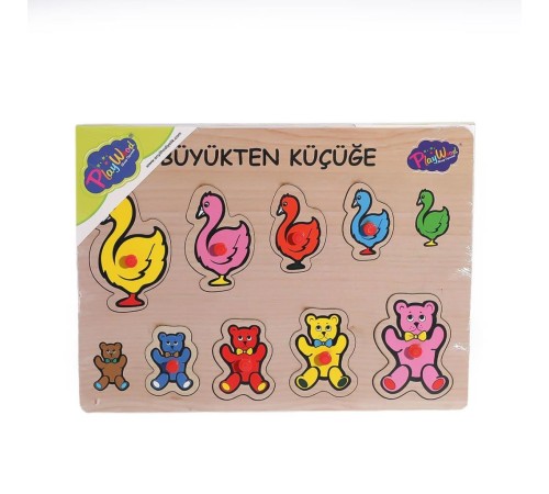 131-132 ONY Ahşap Tutmalı Puzzle Büyükten Küçüğe -Onyıl 131-132 ONY Ahşap Tutmalı Puzzle Büyükten Küçüğe -Onyıl