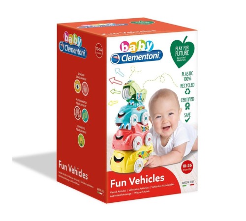 17111 Baby Clementoni - Renkli Araçlar 6-36 ay 17111 Baby Clementoni - Renkli Araçlar 6-36 ay