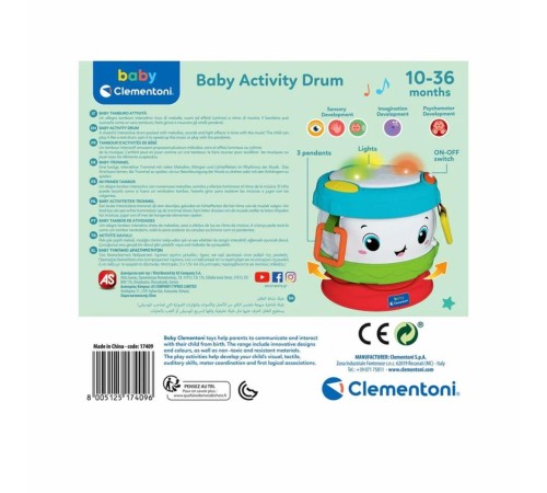 17409 Baby Clementoni - Aktiviteli Bebek Davulu 17409 Baby Clementoni - Aktiviteli Bebek Davulu
