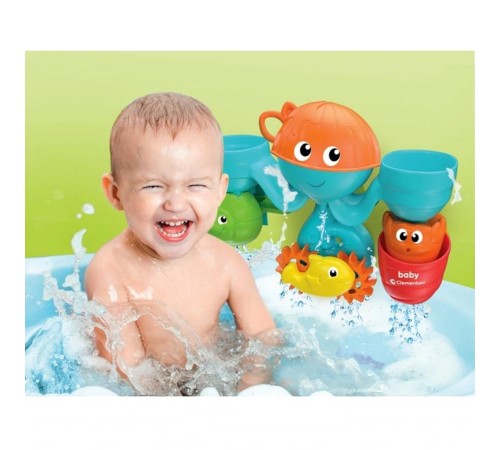 17458 Eğlenceli Arkadaşlar Su Parkı Banyo Oyuncağı, Baby Clementoni, +6 ay