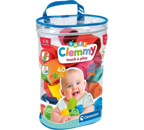 17878 Soft Clemmy - Yumuşak Blok Çantası - 40 parça 6-36 ay 17878 Soft Clemmy - Yumuşak Blok Çantası - 40 parça 6-36 ay