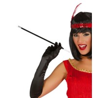 1920&#39;ler 1990&#39;lar Gatsby Kadın Aksesuar Seti – Kırmızı Charleston Saç Bandı ve Sigaralık