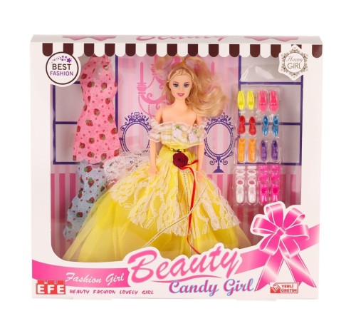 207 Ayakkabı Setli Candy Girl Bebek -Efe Toys