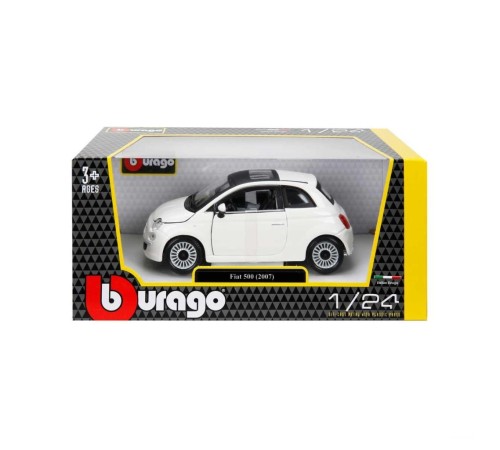 22106 Burago 1:24 Fiat 500 2007 Model Araba 22106 Burago 1:24 Fiat 500 2007 Model Araba