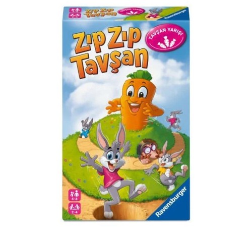 248810 Ravensburger - ZıpZıp Tavşan - Seyahat Boy Kutu Oyunu 248810 Ravensburger - ZıpZıp Tavşan - Seyahat Boy Kutu Oyunu