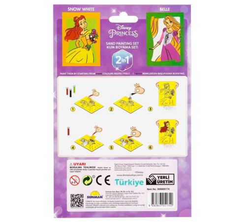 2in1 Disney Princess Kum Boyama Seti 2in1 Disney Princess Kum Boyama Seti