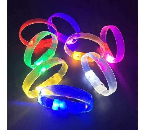 3 Modlu Pilli LED Işıklı Esnek Parti Bilekliği Sarı