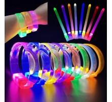 3 Modlu Pilli LED Işıklı Esnek Parti Bilekliği Yeşil