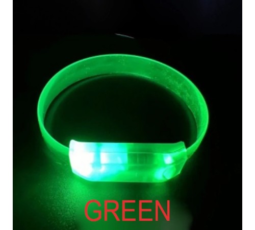 3 Modlu Pilli LED Işıklı Esnek Parti Bilekliği Yeşil