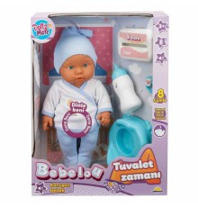 30011 Bebelou Tuvalet Zamanı Sesli Bebek Seti 35 cm -Sunman