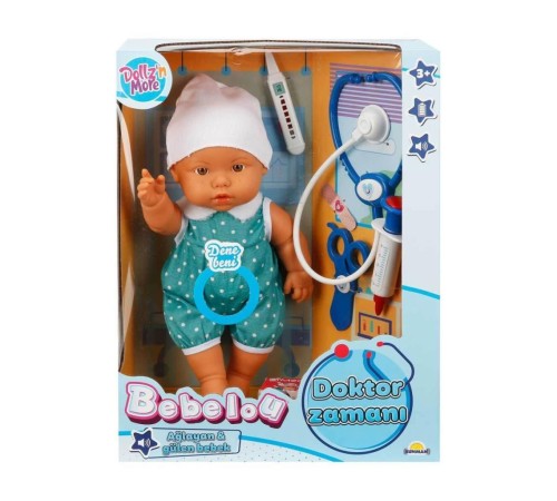 30111 Bebelou Doktor Zamanı Sesli Bebek Seti 35 cm -Sunman 30111 Bebelou Doktor Zamanı Sesli Bebek Seti 35 cm -Sunman