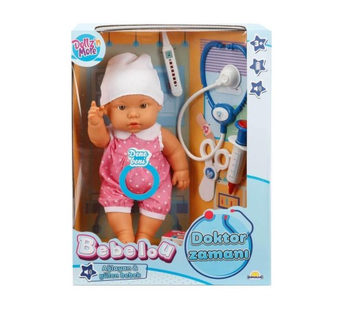 30111 Bebelou Doktor Zamanı Sesli Bebek Seti 35 cm -Sunman 30111 Bebelou Doktor Zamanı Sesli Bebek Seti 35 cm -Sunman
