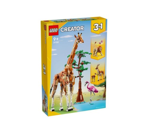 31150 LEGO® Creator 3’ü1 arada Vahşi Safari Hayvanları 780 parça +9 yaş 31150 LEGO® Creator 3’ü1 arada Vahşi Safari Hayvanları 780 parça +9 yaş