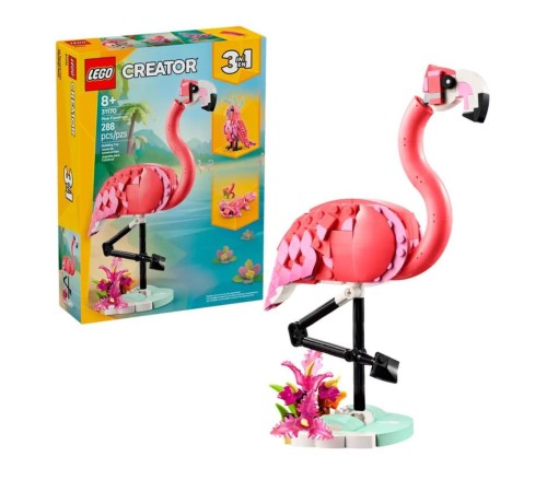 31170 Lego Creator 3ü1 arada Vahşi Hayvanlar:Pembe Flamingo 288 parça +8 yaş 31170 Lego Creator 3ü1 arada Vahşi Hayvanlar:Pembe Flamingo 288 parça +8 yaş
