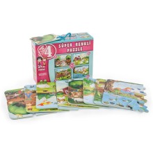 3222 ÇİFTLİK SÜPER RENKLİ PUZZLE 4LÜ