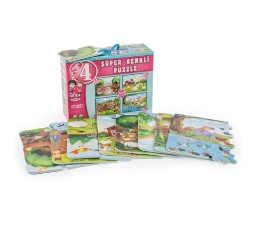 3222 ÇİFTLİK SÜPER RENKLİ PUZZLE 4LÜ 3222 ÇİFTLİK SÜPER RENKLİ PUZZLE 4LÜ