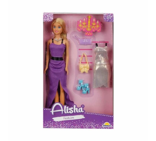 3393 SUN-RST-SIS Minik Alisha Yedek Kıyafetli Bebek Set 29 cm - Sunman