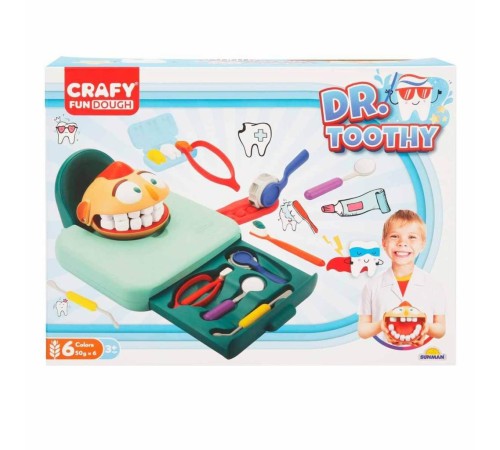 3455 Crafy Dr. Toothy Oyun Hamuru Seti 15 Parça -Sunman 3455 Crafy Dr. Toothy Oyun Hamuru Seti 15 Parça -Sunman
