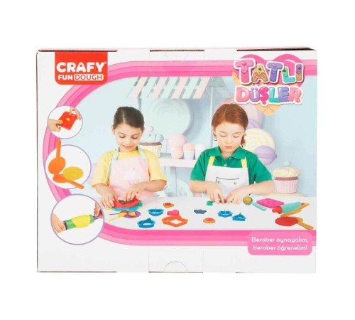 3493 Crafy Tatlı Düşler Oyun Hamuru Seti 200 g 22 Parça -Sunman 3493 Crafy Tatlı Düşler Oyun Hamuru Seti 200 g 22 Parça -Sunman