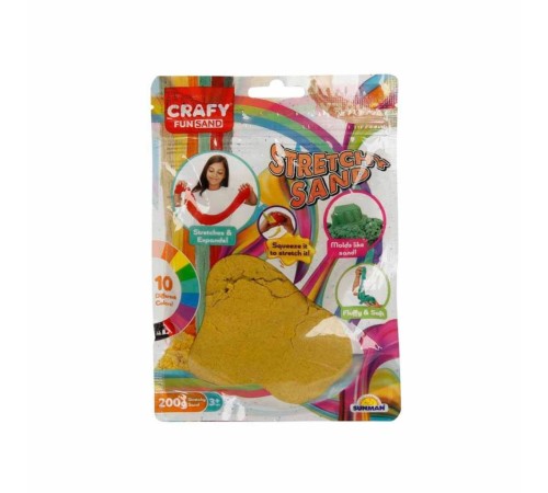 3600 Crafy Streç Oyun Kumu Sarı 200 g -Sunman 3600 Crafy Streç Oyun Kumu Sarı 200 g -Sunman