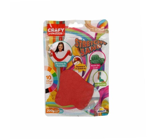 3604 Crafy Streç Oyun Kumu Kırmızı 200 g -Sunman 3604 Crafy Streç Oyun Kumu Kırmızı 200 g -Sunman